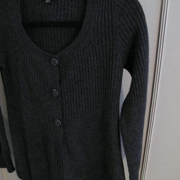 REPEAT CASHMERE Grey Ribbed Cardigan 38 Small - Picture 9 of 15